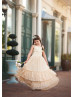 Champagne Jersey Lace Twirl Flower Girl Dress